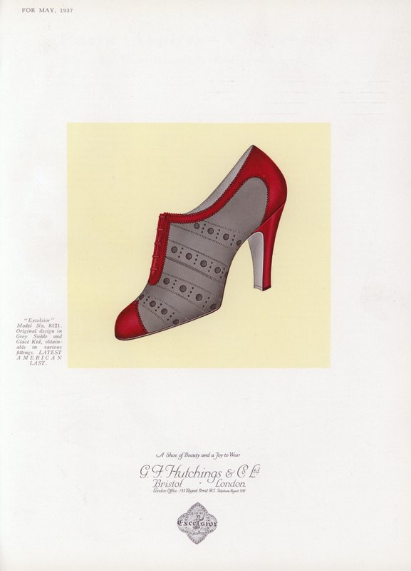 Kadın ayakkabı reklamı, 1930