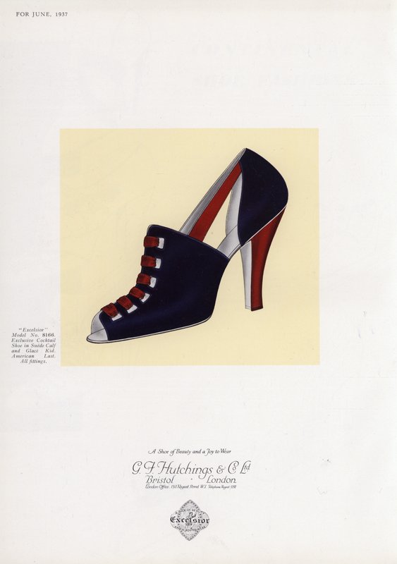 Kadın ayakkabı reklamı, 1930
