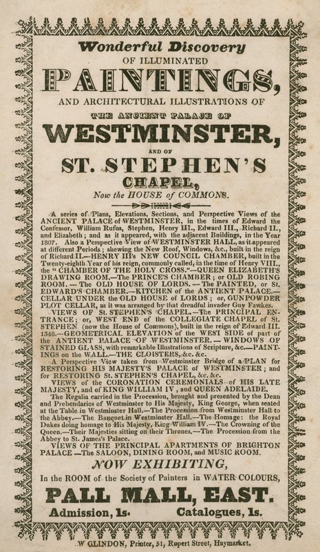 Eski Westminster Sarayı ve şimdi Avam Kamarası olan St Stephens Şapeli