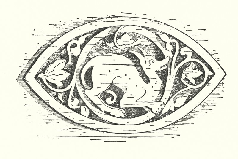 Ahşap oymacılığı: Köpek (gravür) by English School