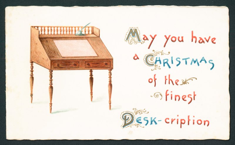 Ahşap Masa, Noel Kartı by English School