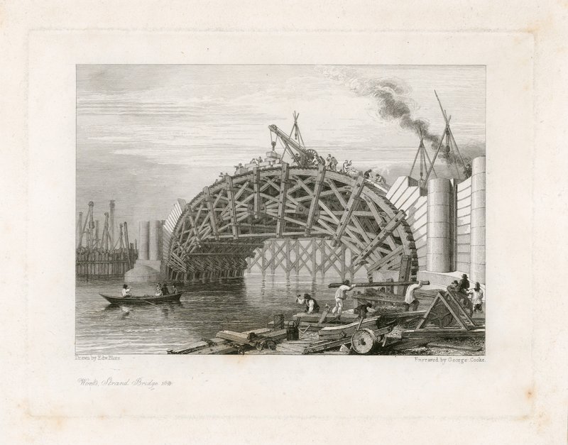 Works, Strand Bridge (yani Waterloo Bridge), Londra by English School