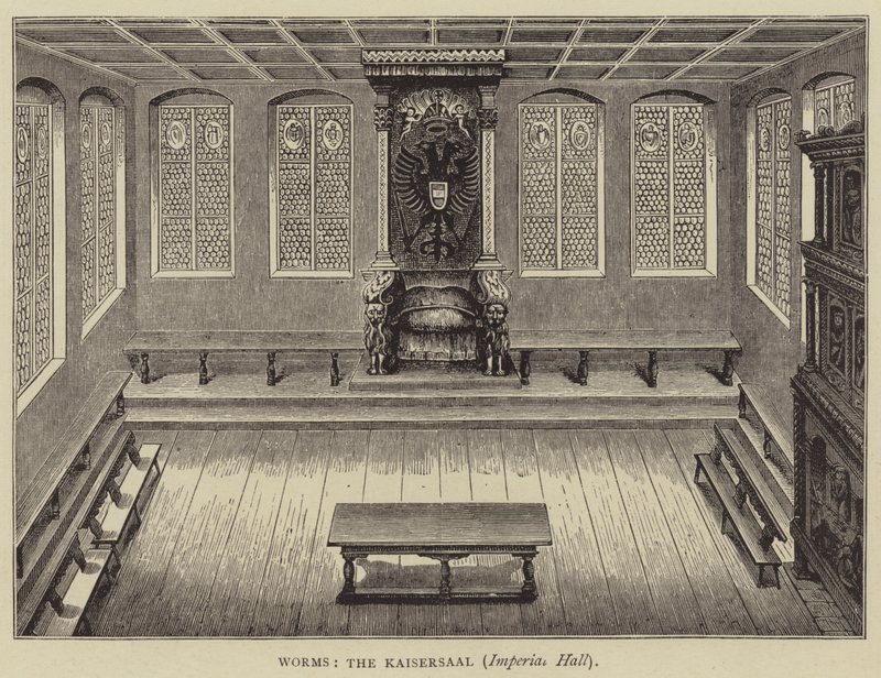 Solucanlar, Kaisersaal, İmparatorluk Salonu (gravür) by English School