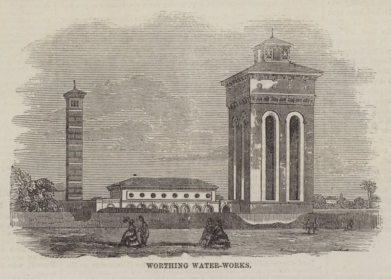 Worthing Su İşleri (gravür) by English School