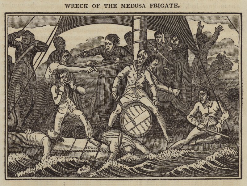 Medusa Fırkateyni Batığı (gravür) by English School