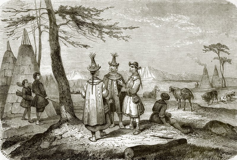 Yakut kolonisi veya köyü by English School