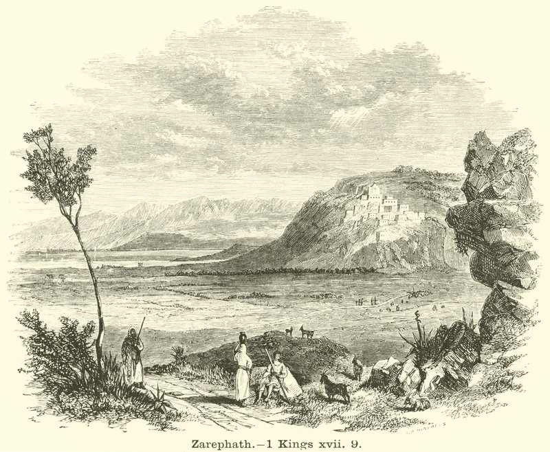 Zarephath, 1 Kral, xvii, 9 by English School