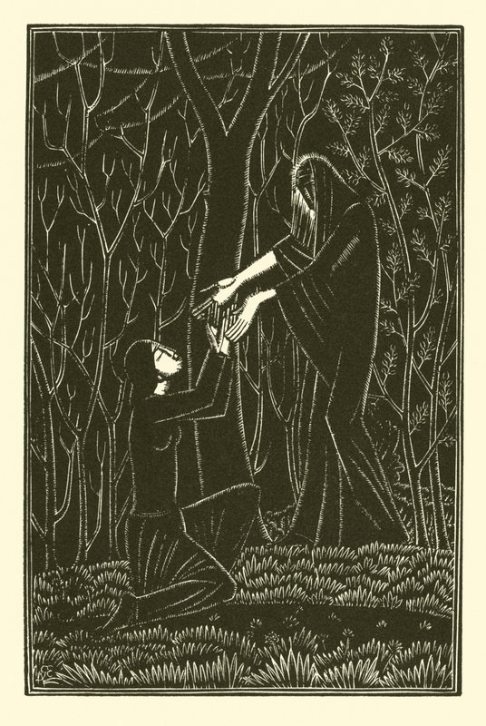 Ölüm ve Leydi (lito) by Eric Gill