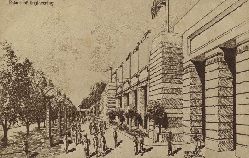 Mühendislik Sarayı, Britanya İmparatorluğu Sergisi, Wembley, 1924 by Ernest Coffin