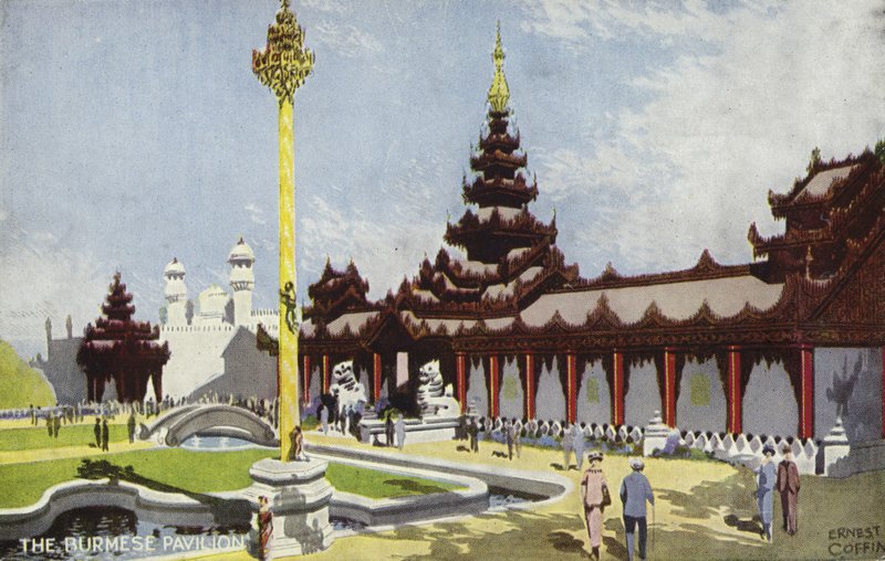 Birmanya Köşkü, Britanya İmparatorluğu Sergisi, Wembley, 1924 by Ernest Coffin