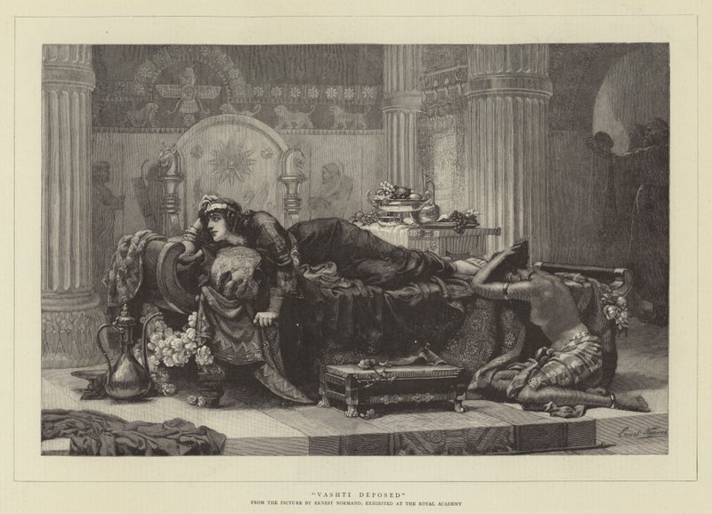 Vashti Görevden Alındı by Ernest Normand
