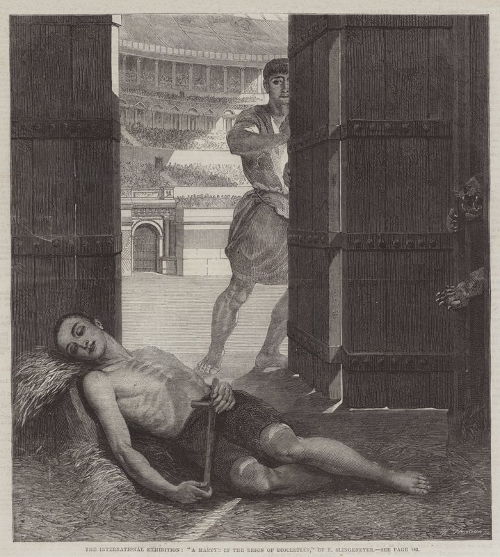 Uluslararası Sergi, Diocletianus Saltanatında Bir Şehit by Ernest Slingeneyer