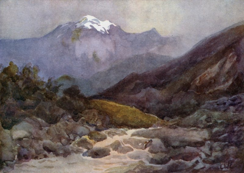 Lake Alumeni District, rapids near Moquhue  by Ernest William Christmas