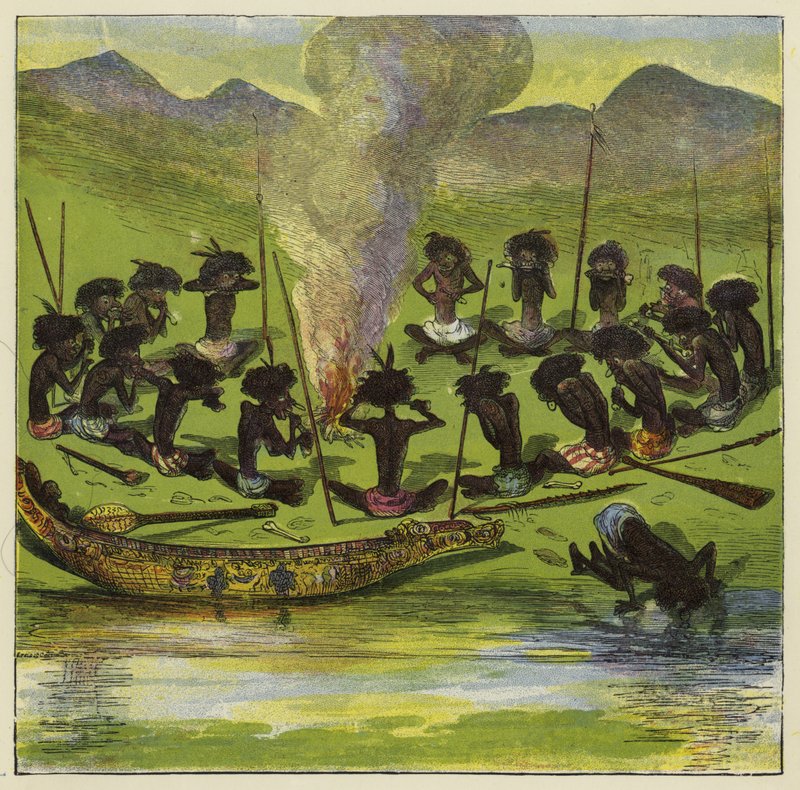 Ashanti akşam yemeği partisi by Ernest Henry Griset