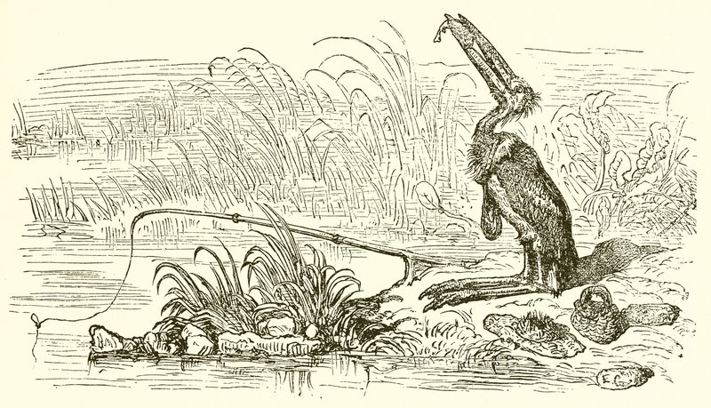 Oltalı balıkçı ve küçük balık by Ernest Henry Griset