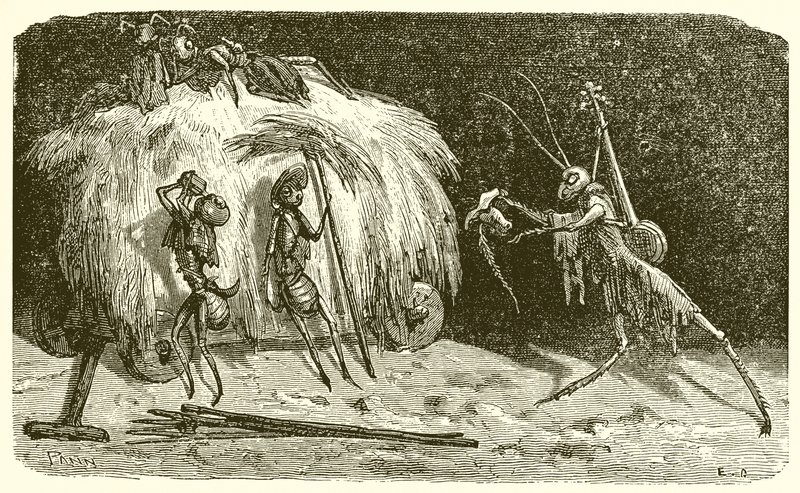 Karıncalar ve Çekirge by Ernest Henry Griset