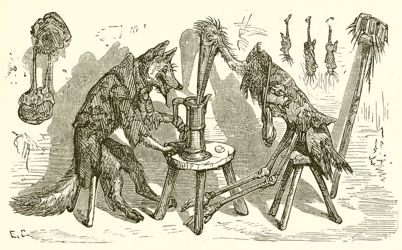 Tilki ve Leylek by Ernest Henry Griset