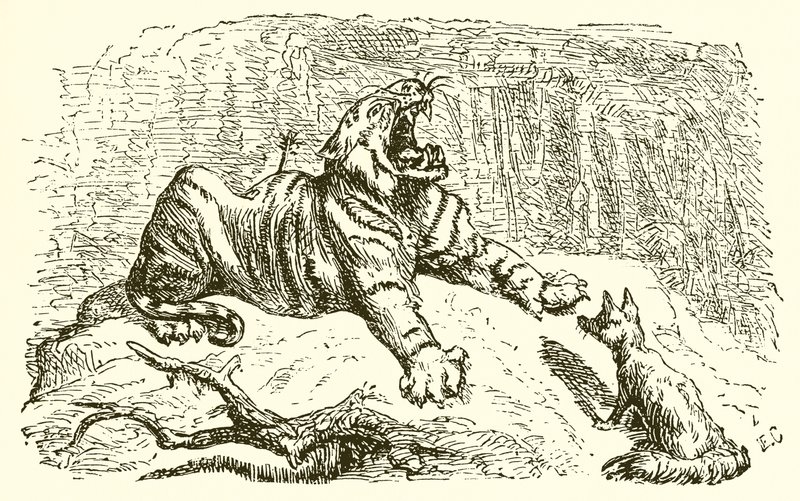 Tilki ve Kaplan by Ernest Henry Griset