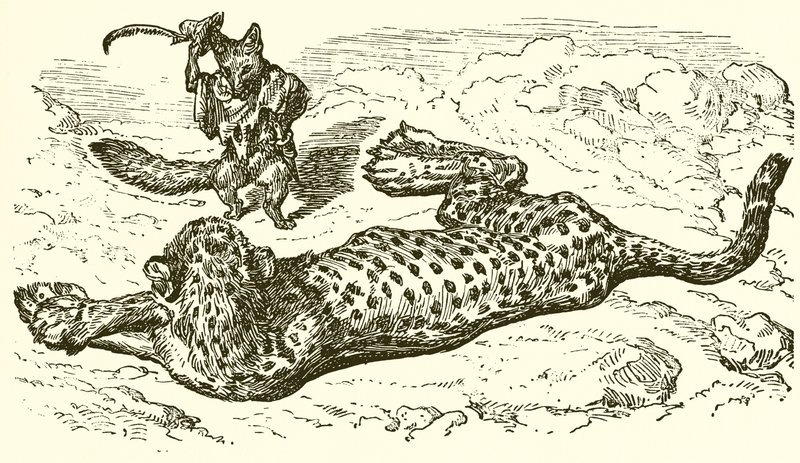 Leopar ve Tilki by Ernest Henry Griset