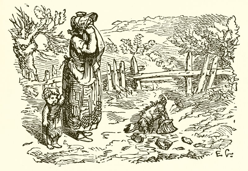 Hizmetçi ve Süt Kovası by Ernest Henry Griset
