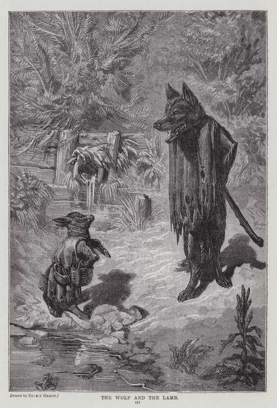 Kurt ve Kuzu (gravür) by Ernest Henry Griset