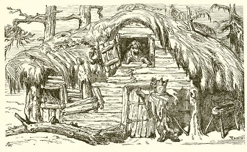 Kurt, Dişi Keçi ve Çocuk by Ernest Henry Griset