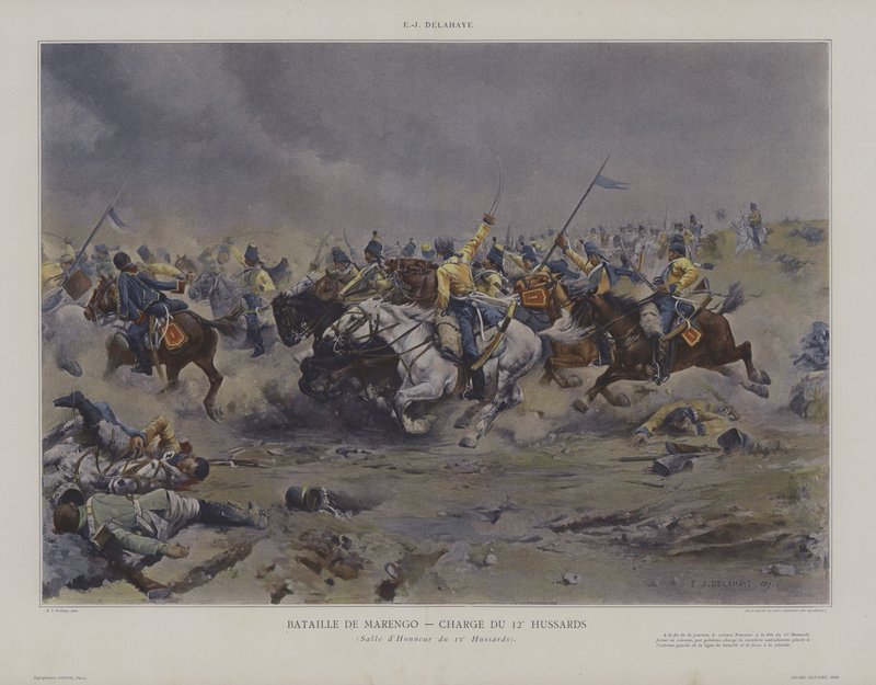 Bataille de Marengo - Charge du 12e Hussards (Marengo Savaşı