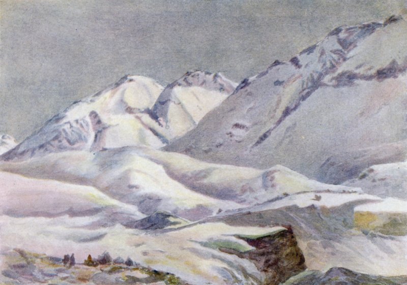 Sierra Navarro, from Hotel Puente del Inca  by Ernest William Christmas