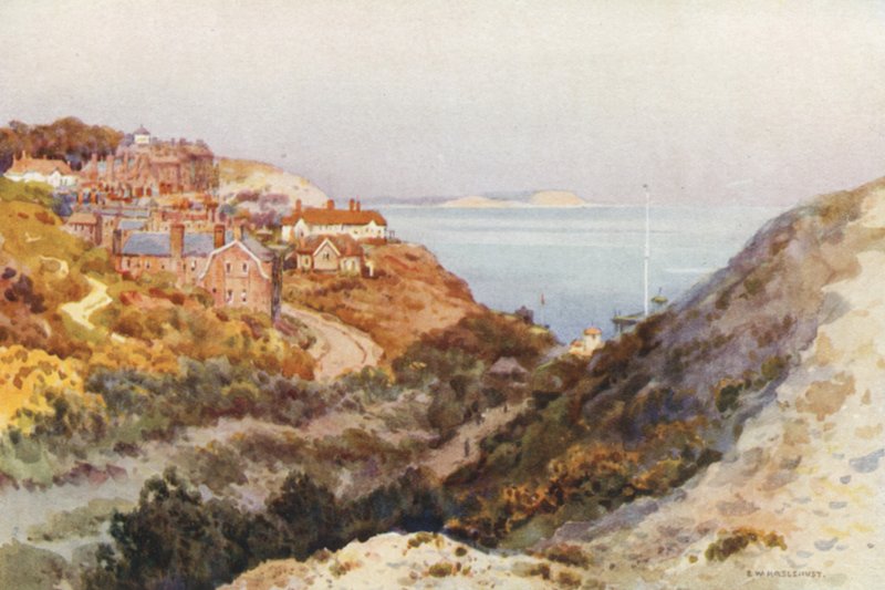 Boscombe Chine (renkli taş) by Ernest William Haslehust