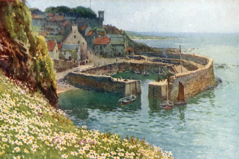 Crail Limanı (renkli taş) by Ernest William Haslehust
