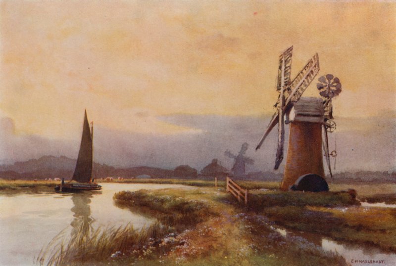 Karıncadaki Drenaj Değirmenleri (renkli taş) by Ernest William Haslehust