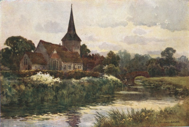 Fordwich (renkli lito) by Ernest William Haslehust