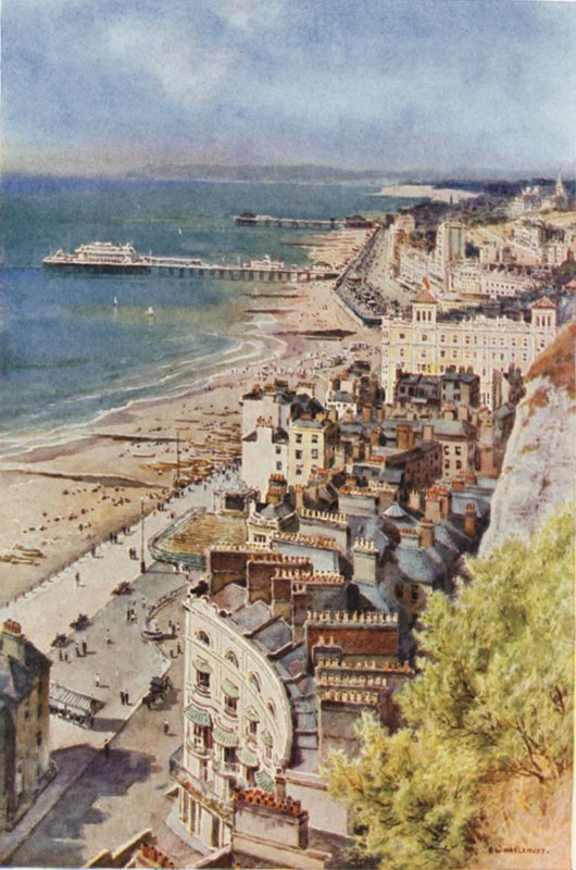 Kaleden Hastings ve St. Leonards (renkli taş) by Ernest William Haslehust