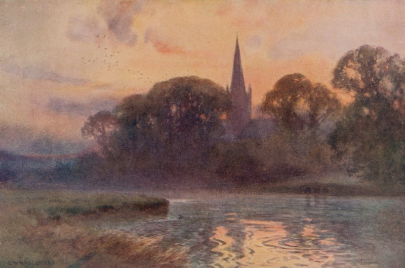 Holy Trinity Kilisesi, Stratford-on-Avon (renkli taş) by Ernest William Haslehust