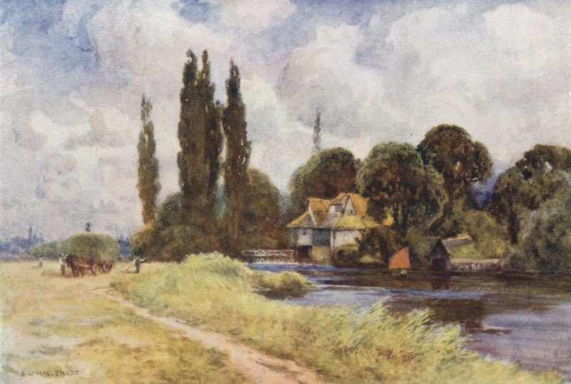 Iffley Mill (renkli taş) by Ernest William Haslehust