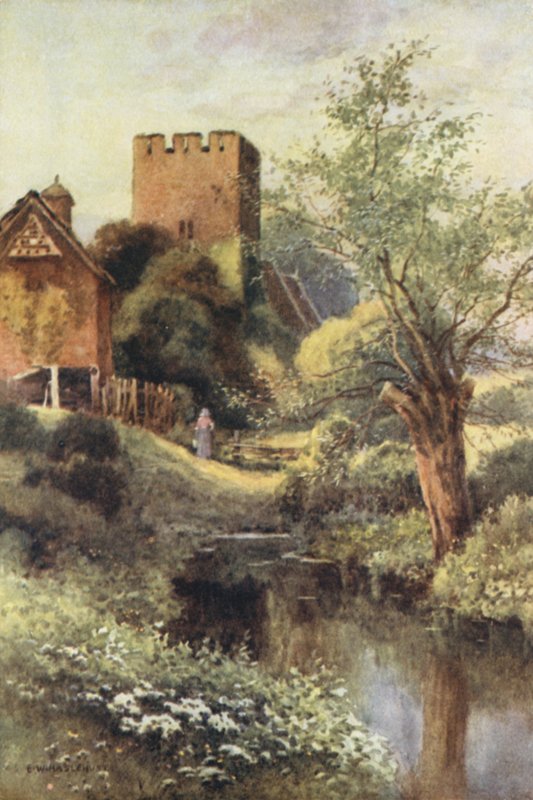 Monnington Kilisesi (renkli taş) by Ernest William Haslehust