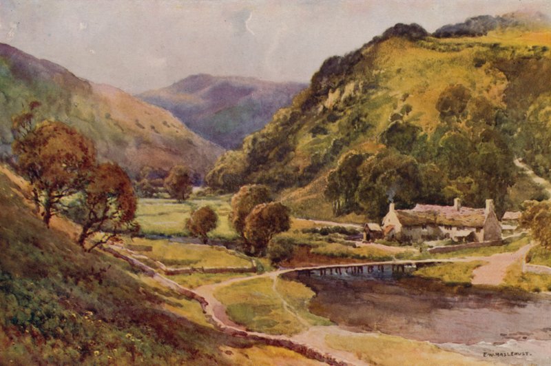 Monsal Dale (renkli taş) by Ernest William Haslehust