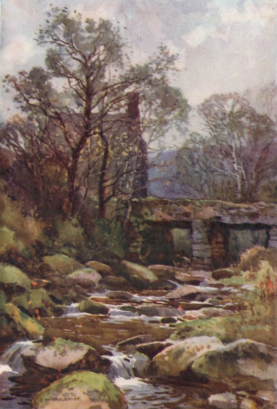 Princetown yakınlarındaki Ockery Köprüsü (renkli taş) by Ernest William Haslehust