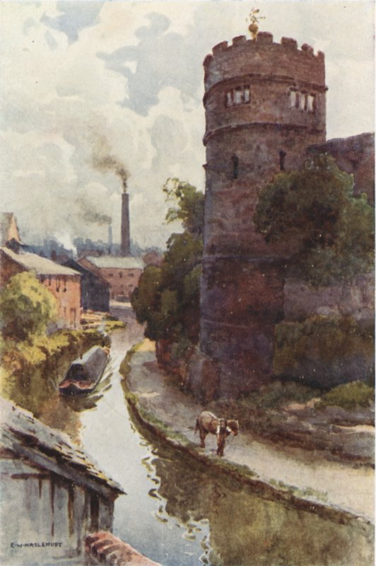 Phoenix Kulesi ve Kanalı (renkli taş) by Ernest William Haslehust