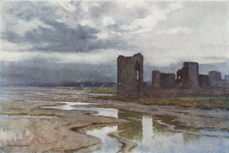 Dee Kumları, Flint Kalesi (renkli taş) by Ernest William Haslehust