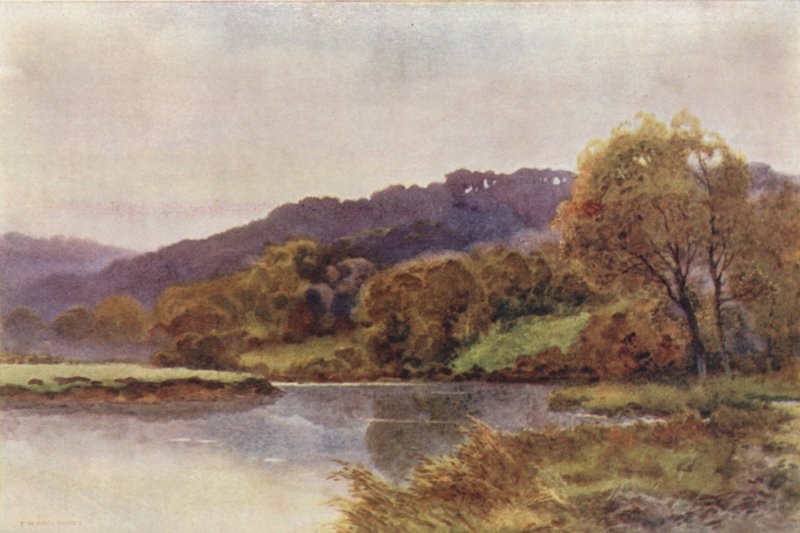 Streatley Tepeleri (renkli taş) by Ernest William Haslehust