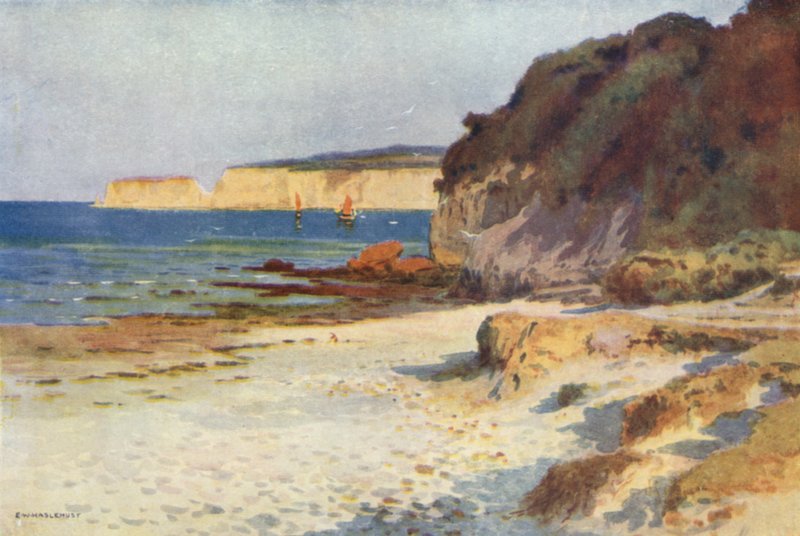 Studland Körfezi (renkli taş) by Ernest William Haslehust