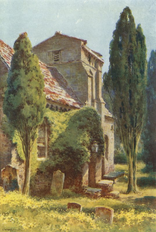 Studland Kilisesi (renkli taş) by Ernest William Haslehust