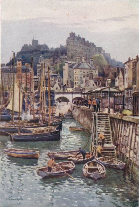 Balıkçı Limanı, Folkestone (renkli taş) by Ernest William Haslehust