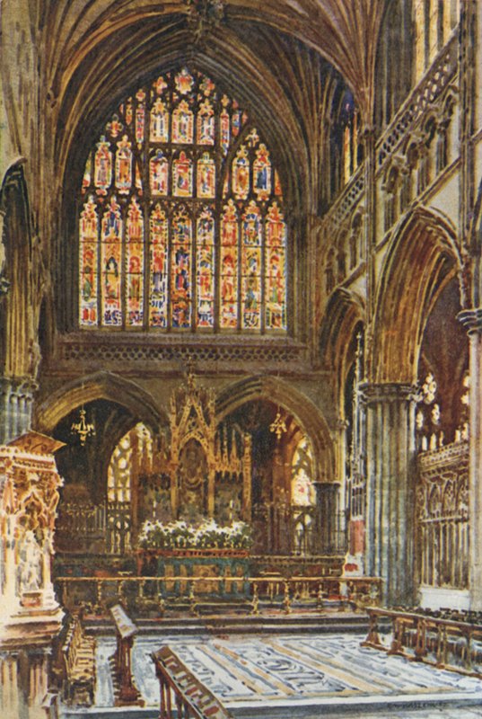 Sanctuary, Exeter Katedrali (renkli taş) by Ernest William Haslehust