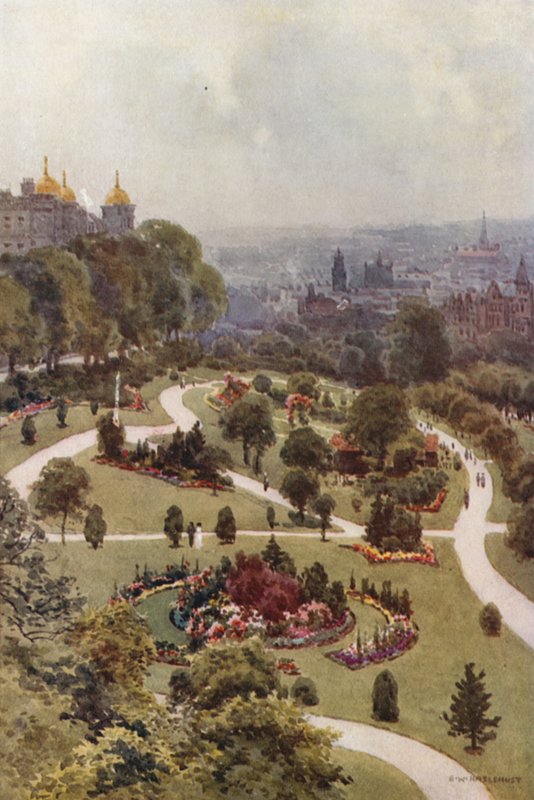 Valley Gardens, Harrogate (renkli taş) by Ernest William Haslehust