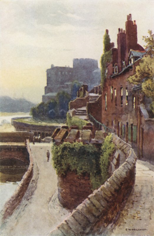 Bridgegate yakınlarındaki Duvarlar (renkli taş) by Ernest William Haslehust