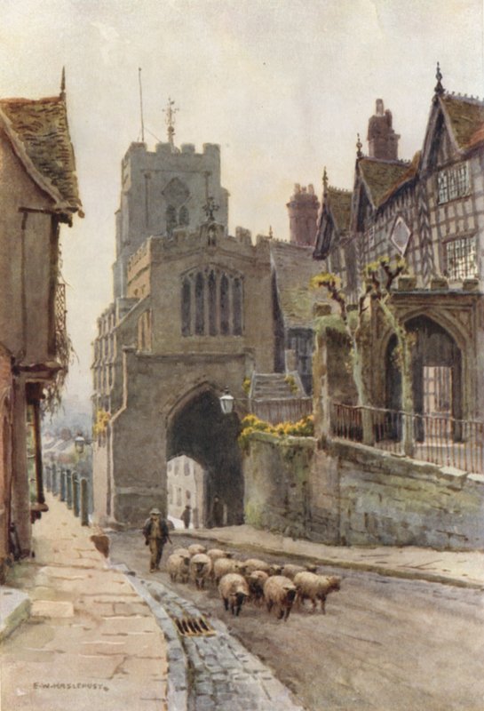 Batı Kapısı, Warwick (renkli taş) by Ernest William Haslehust