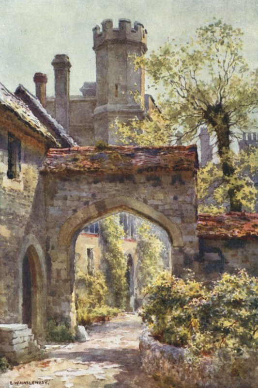 Winchester College: "Arcadia"dan Dış Geçit (renkli taş) by Ernest William Haslehust