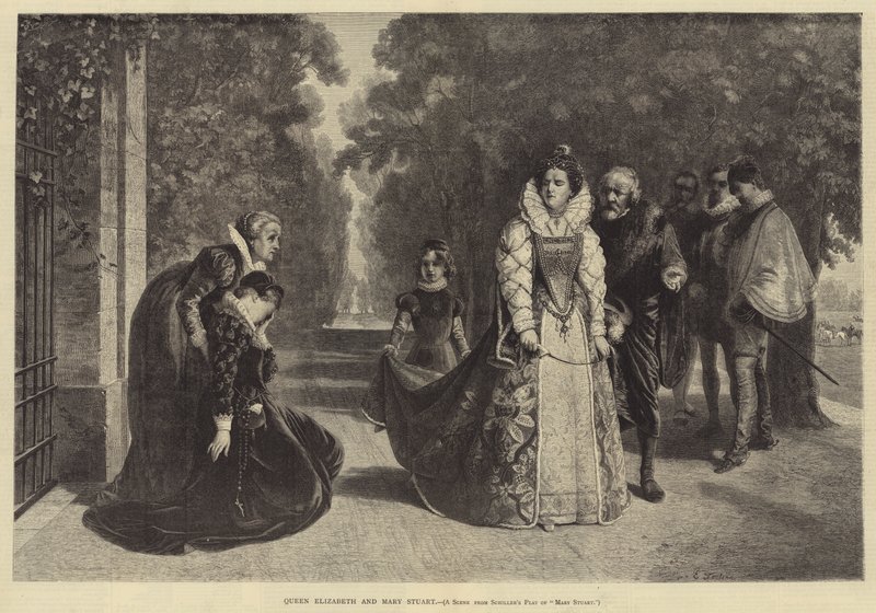 Queen Elizabeth and Mary Stuart  by Ernesto Fontana